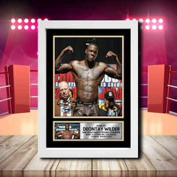 Deontay Wilder 2 Boxing Champion Signed Autographed Boxing Star Poster Print Framed Merch Gift Deontay Wilder 2 Boxing Champion Signed Autographed Boxing Star Poster Print Framed Merch Gift
