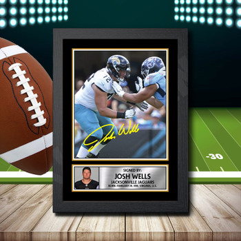 Josh Wells Signed Autographed NFL Star Print