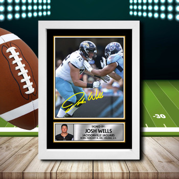 Josh Wells Signed Autographed NFL Star Print