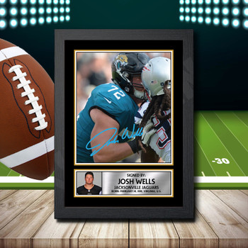 Josh Wells 2 Signed Autographed NFL Star Print