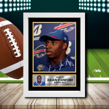 Julian Stanford 2 Signed Autographed NFL Star Print