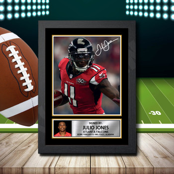 Julio Jones 2 Signed Autographed NFL Star Print