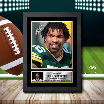 Julius Peppers 2 Signed Autographed NFL Star Print