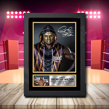 Deontay Wilder 3 Boxing Champion Signed Autographed Boxing Star Poster Print Framed Merch Gift Deontay Wilder 3 Boxing Champion Signed Autographed Boxing Star Poster Print Framed Merch Gift