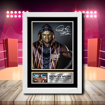 Deontay Wilder 3 Boxing Champion Signed Autographed Boxing Star Poster Print Framed Merch Gift Deontay Wilder 3 Boxing Champion Signed Autographed Boxing Star Poster Print Framed Merch Gift