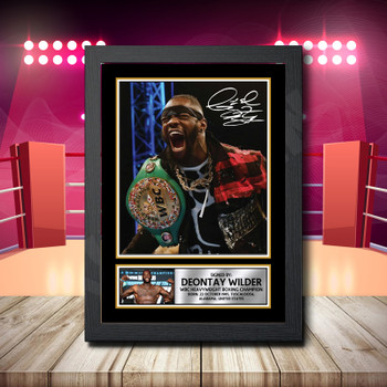 Deontay Wilder Boxing Champion Signed Autographed Boxing Star Poster Print Framed Merch Gift Deontay Wilder Boxing Champion Signed Autographed Boxing Star Poster Print Framed Merch Gift