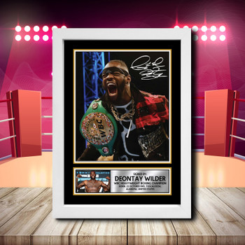 Deontay Wilder Boxing Champion Signed Autographed Boxing Star Poster Print Framed Merch Gift Deontay Wilder Boxing Champion Signed Autographed Boxing Star Poster Print Framed Merch Gift