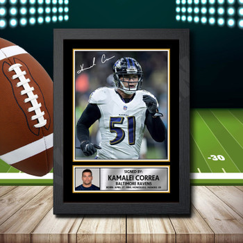 Kamalei Correa 1 Signed Autographed NFL Star Print
