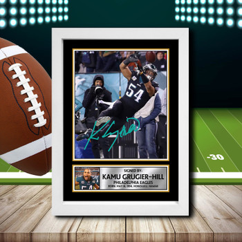 Kamu Grugier-Hill Signed Autographed NFL Star Print