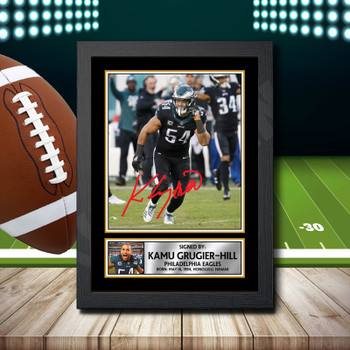 Kamu Grugier-Hill 2 Signed Autographed NFL Star Print