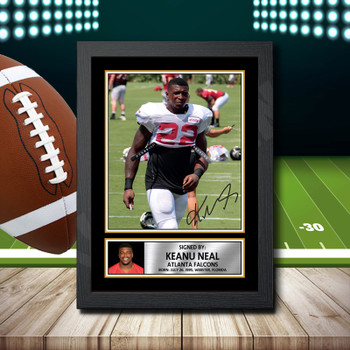 Keanu Neal 1 Signed Autographed NFL Star Print