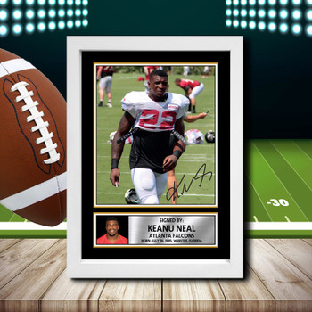 Keanu Neal 1 Signed Autographed NFL Star Print