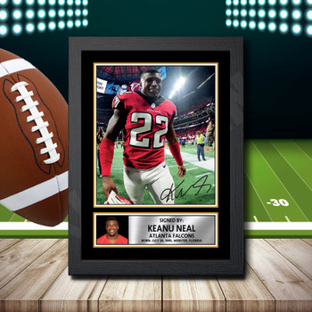 Keanu Neal 2 Signed Autographed NFL Star Print