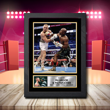 Floyd Mayweather Vs Conor Mcgregor 2 Signed Autographed Boxing Star Poster Print Framed Merch Gift Floyd Mayweather Vs Conor Mcgregor 2 Signed Autographed Boxing Star Poster Print Framed Merch Gift