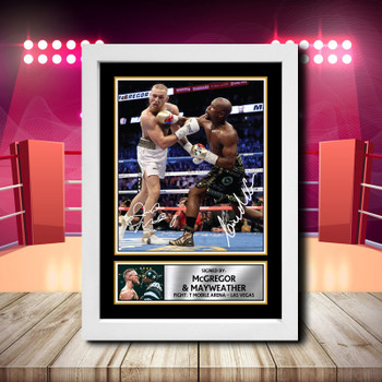 Floyd Mayweather Vs Conor Mcgregor 2 Signed Autographed Boxing Star Poster Print Framed Merch Gift Floyd Mayweather Vs Conor Mcgregor 2 Signed Autographed Boxing Star Poster Print Framed Merch Gift
