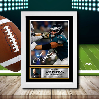 Lane Johnson Signed Autographed NFL Star Print