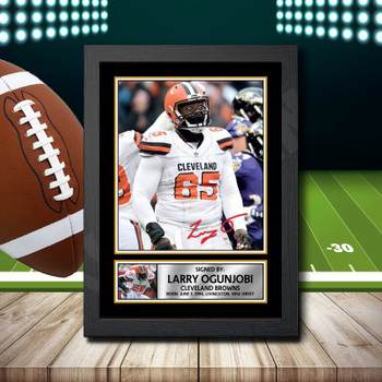 Larry Ogunjobi 2 Signed Autographed NFL Star Print