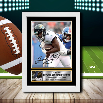 Leonard Fournette Signed Autographed NFL Star Print