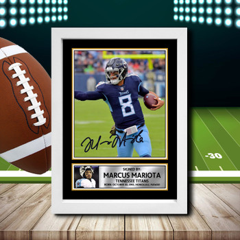 Marcus Mariota Signed Autographed NFL Star Print