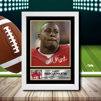 Marcus Martin 2 Signed Autographed NFL Star Print