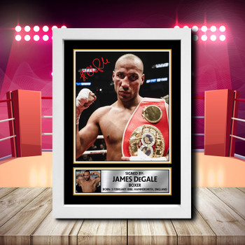 James Degale Signed Autographed Boxing Star Poster Print Framed Merch Gift