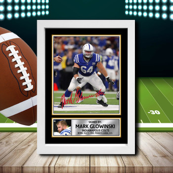 Mark Glowinski Signed Autographed NFL Star Print