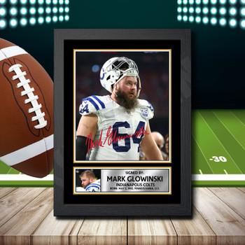 Mark Glowinski 2 Signed Autographed NFL Star Print