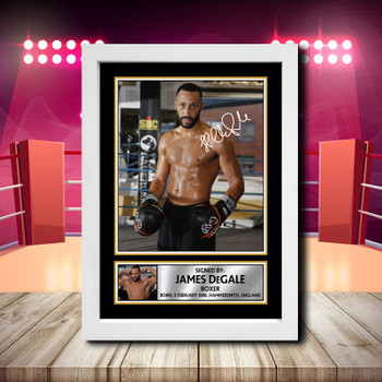 James Degale 2 Signed Autographed Boxing Star Poster Print Framed Merch Gift