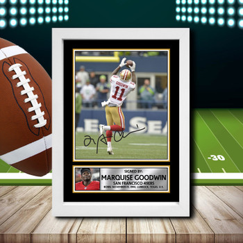 Marquise Goodwin 2 Signed Autographed NFL Star Print