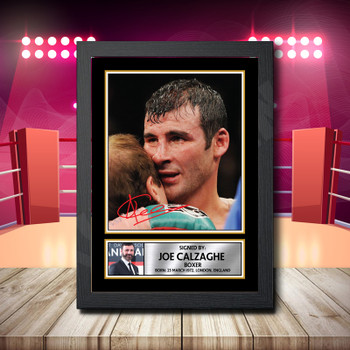 Joe Calzaghe Remake Signed Autographed Boxing Star Poster Print Framed Merch Gift Joe Calzaghe Remake Signed Autographed Boxing Star Poster Print Framed Merch Gift