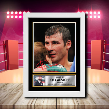Joe Calzaghe Remake Signed Autographed Boxing Star Poster Print Framed Merch Gift Joe Calzaghe Remake Signed Autographed Boxing Star Poster Print Framed Merch Gift