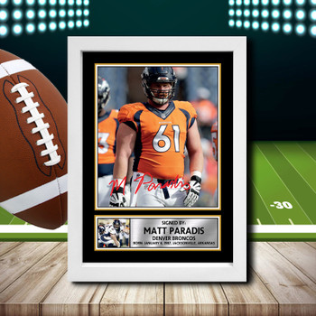 Matt Paradis Signed Autographed NFL Star Print