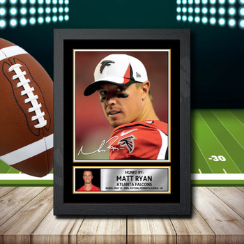 Matt Ryan 2 Signed Autographed NFL Star Print