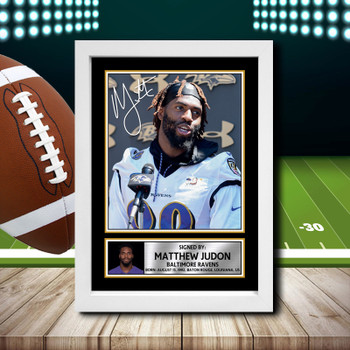 Matthew Judon 1 Signed Autographed NFL Star Print
