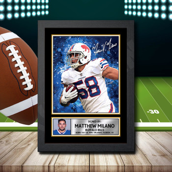 Matthew Milano 1 Signed Autographed NFL Star Print