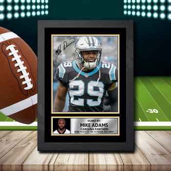 Mike Adams 2 Signed Autographed NFL Star Print