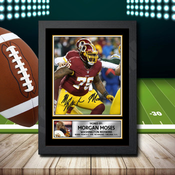 Morgan Moses Signed Autographed NFL Star Print