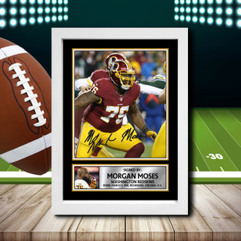 Morgan Moses Signed Autographed NFL Star Print