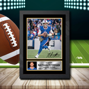 Nathan Peterman 1 Signed Autographed NFL Star Print