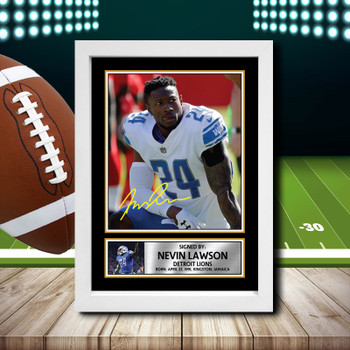 Nevin Lawson Signed Autographed NFL Star Print