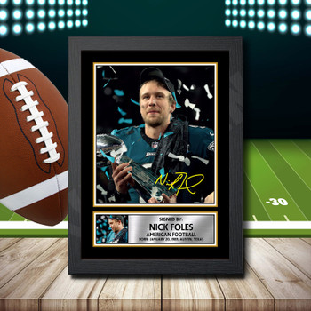 Nick Foles 1 Signed Autographed NFL Star Print
