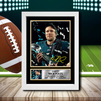 Nick Foles 1 Signed Autographed NFL Star Print