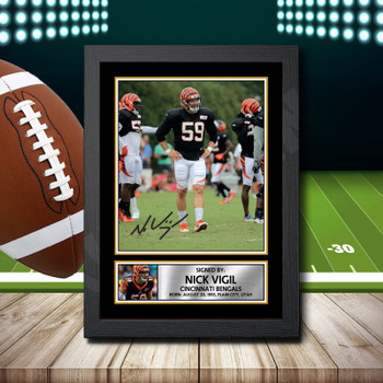 Nick Vigil Signed Autographed NFL Star Print