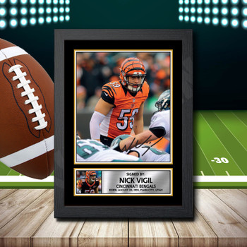 Nick Vigil 2 Signed Autographed NFL Star Print