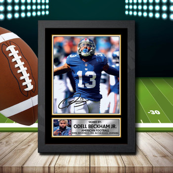 Odell Beckham Jr 1 Signed Autographed NFL Star Print
