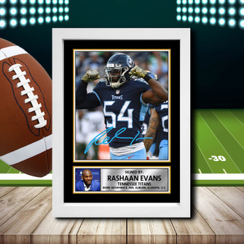 Rashaan Evans 2 Signed Autographed NFL Star Print