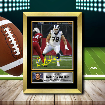 Rob Havenstein 2 Signed Autographed NFL Star Print