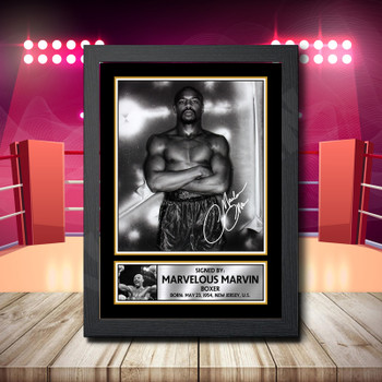 Marvelous Marvin 2 Signed Autographed Boxing Star Poster Print Framed Merch Gift Marvelous Marvin 2 Signed Autographed Boxing Star Poster Print Framed Merch Gift