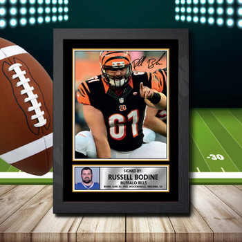 Russell Bodine 2 Signed Autographed NFL Star Poster Print Framed Merch Gift