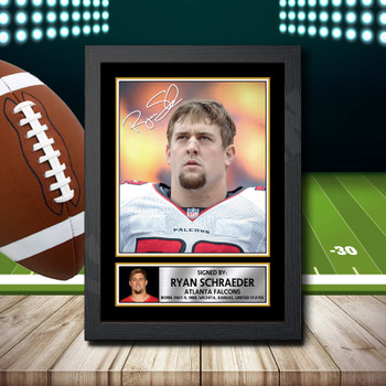 Ryan Schraeder 1 Signed Autographed NFL Star Poster Print Framed Merch Gift